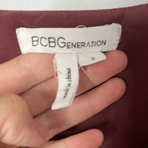 BCBGeneration Juto Kimono Sleeve Mauve Faux Wrap Dress - Picture 2 of 6